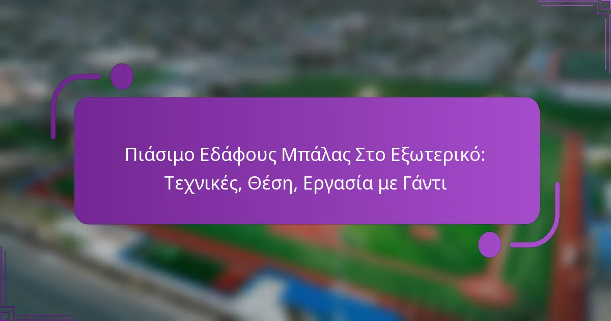 Πιάσιμο Εδάφους Μπάλας Στο Εξωτερικό: Τεχνικές, Θέση, Εργασία με Γάντι